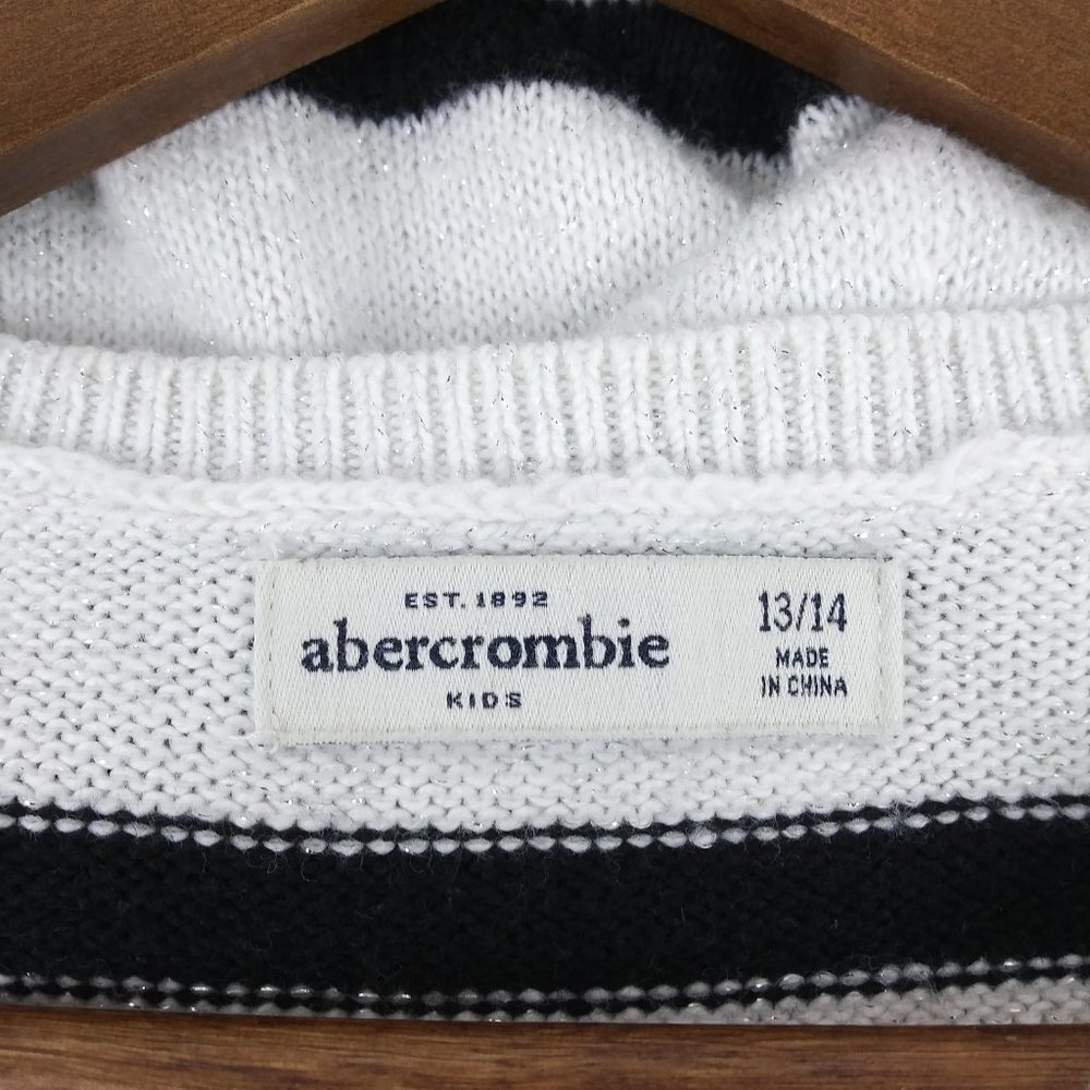 ABERCROMBIE Girls Sweater Dress Silver Threads - Picture 3 of 5